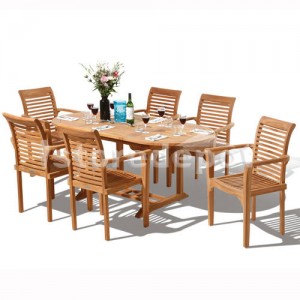 6 seater teak garden furniture set